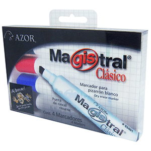 MARCADOR PARA PIZARRA MAGISTRAL SURTIDOS 4U