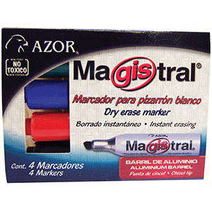 MARCADOR MAGISTRAL ESTUCHE C/4 COLORES SURTIDOS