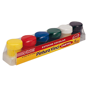 PINTURA ESCOLAR 6 COLORES 15ML