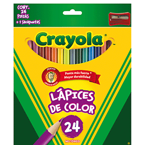 LAPICES DE COLORES LARGOS CAJA C/24 CRAYOLA