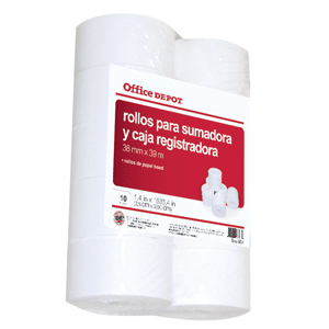ROLLO PARA CAJA REGISTRADORA 76MMX39m C/10 OD