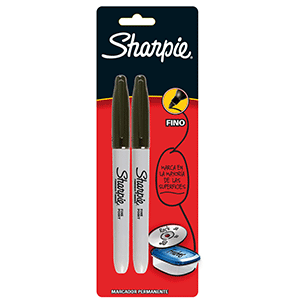 MARCADOR SHARPIE PUNTO FINO NEGRO BLISTER C/2