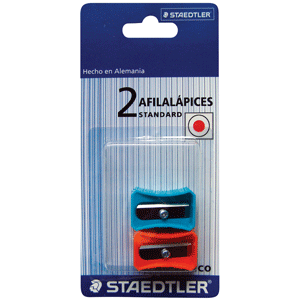 SACAPUNTAS DE PLASTICO BLISTER C/2 STAEDTLER