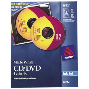 ETIQ CD/DVD INKJET BLANCAS C40 ETIQ CD/DVD INKJET BLANCAS C40