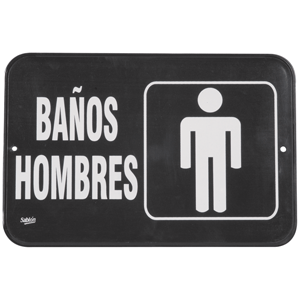 LETRERO BAÑO HOMBRE