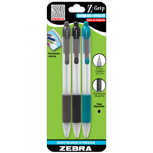 BOLIGRAFO ZEBRA Z-GRIP NEGRO 1U