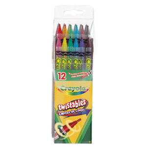 CRAYONES TWISTABLE COLORES CAJA C/12