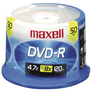 DVD MAXELL 4.7 GB 50 UNIDADES DVD-R 50PK