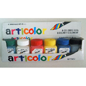 TEMPERA ARTICOLOR 6 PZAS