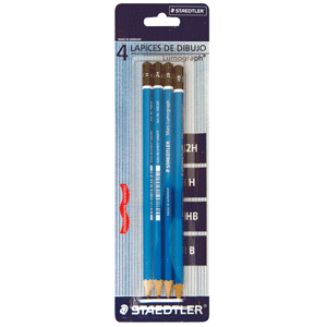 LAPICES DE DIBUJO PROFESIONALES STAEDTLER (4 PZS.)