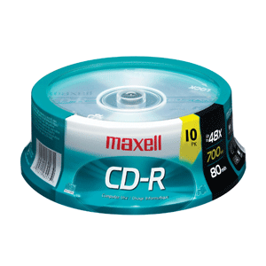 CD-R MAXELL SPINDLE 10 CD-R MAXELL SPINDLE 10