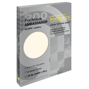 PAPEL AMBASSADOR MARFIL 200G 50HJS