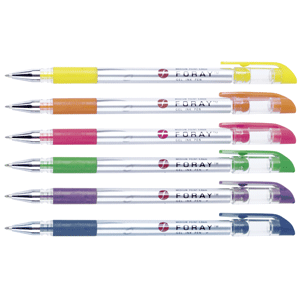 BOLIGRAFO DE GEL PUNTO MEDIANO FLOURESCENTES 6U