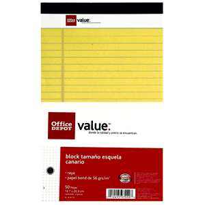 BLOCK T/ESQUELA 5X 8 CANARIO