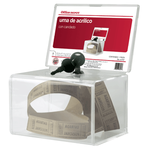 URNA ACRILICO C/CANDADO OFFICE DEPOT