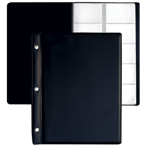 TARJETERO ECONÓMICO NEGRO 200 TARJETAS C/POSTES