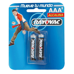 PILA RAYOVAC (ALCALINA AAA BLISTER CON 2 PIEZAS)