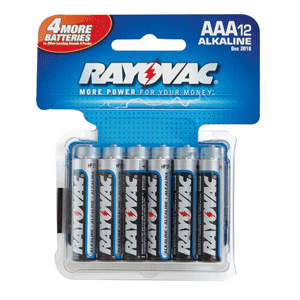 PILA RAYOVAC (ALCALINA AAA BLISTER CON 12 PIEZAS)