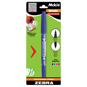 MARCADOR ZEBRA MICKIE DOBLE PUNTA COLOR AZUL 1U MARCADOR ZEBRA MICKIE DOBLE PUNTA COLOR AZUL 1U
