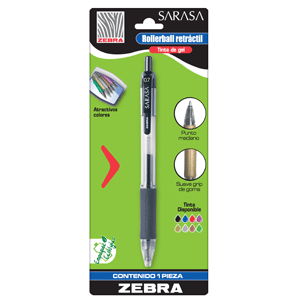 ROLLERBALL ZEBRA SARASA TINTA DE GEL COLOR NEGRO 1U ROLLERBALL ZEBRA SARASA TINTA DE GEL COLOR NEGRO 1U