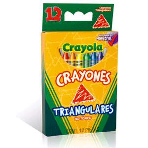 CRAYONES TRIANGULARES DE CERA ESTUCHE C/12 CRAYONES TRIANGULARES DE CERA ESTUCHE C/12