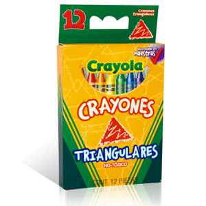 CRAYONES TRIANGULARES DE CERA ESTUCHE C/12