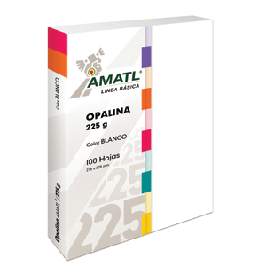 OPALINA AMATL BLANCA 225G CARTA 100 HJS OPALINA AMATL BLANCA 225G CARTA 100 HJS