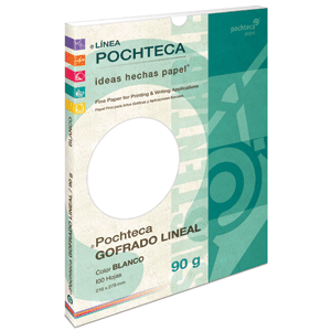 PAPEL GOFRADO LINEAL BLANCO 90G CARTA 100 HJS