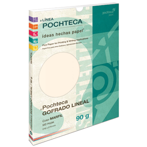 PAPEL GOFRADO LINEAL MARFIL 90G CARTA 100 HJS