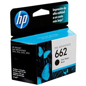 CARTUCHO DE TINTA HP 662 NEGRA ORIGINAL