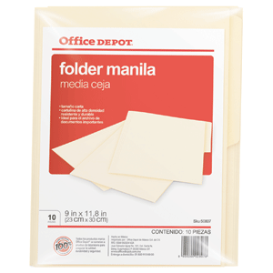 FOLDER CARTA  MANILA OD C/10 PZAS