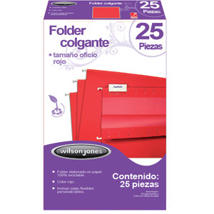 FOLDER COLGANTE W.J OFICIO ROJ FOLDER COLGANTE W.J OFICIO ROJ