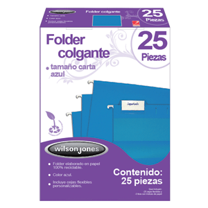 FOLDER COLGANTE W.J.CTA AZUL FOLDER COLGANTE W.J.CTA AZUL