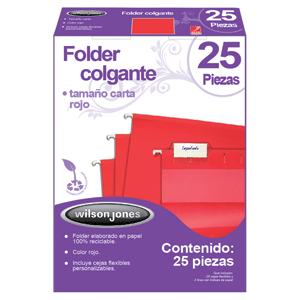 FOLDER COLGANTE W.J.CTA ROJO FOLDER COLGANTE W.J.CTA ROJO