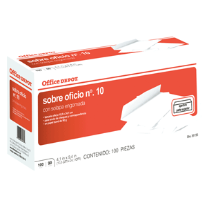 SOBRE OFFICE DEPOT BLANCO OFICIO N 10 100U
