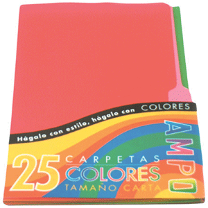 FOLDER MANILA COLOR CARTA 25UD