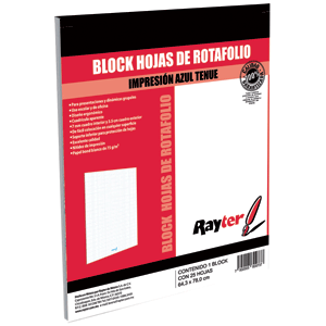 BLOCK RAYTER PARA ROTAFOLIO (IMPRESION AZUL TENUE)