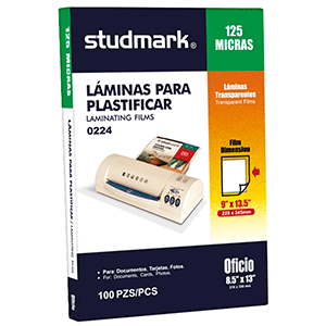 LAMINAS OF. 125 MICRAS 228 X 345MM