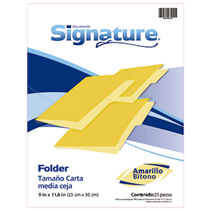 FOLDER AMARILLO CARTA 25 F