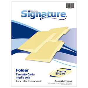 FOLDER CREMA TAMAÑO CARTA 25 F