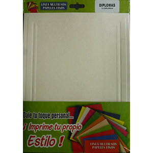 DIPLOMAS BLANCO HUESO 176G P/10 T/C