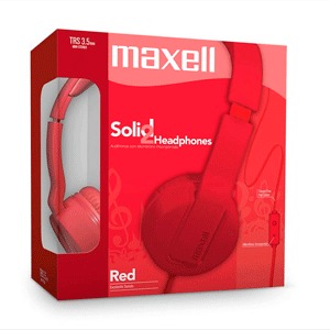 AUDIFONO MAXELL10 SOLID2 ROJO AUDIFONO MAXELL10 SOLID2 ROJO
