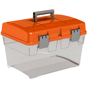 CAJA (HANDBOX GRANDE, 16 LTS, TAPA COLOR NARANJA) CAJA (HANDBOX GRANDE, 16 LTS, TAPA COLOR NARANJA)