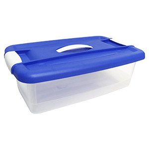 CAJA GUATEPLAST CLICK CLACK TRANSPARENTE CON TAPA