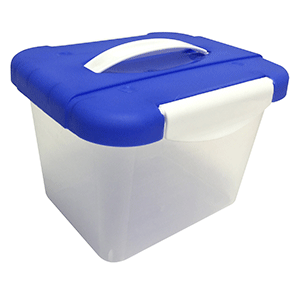 CAJA GUATEPLAST (CLICK CON TAPA, AZUL,4 LITROS)