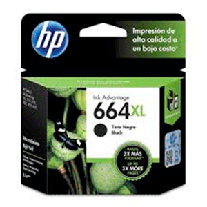 CARTUCHO DE TINTA HP 664XL NEGRA ORIGINAL