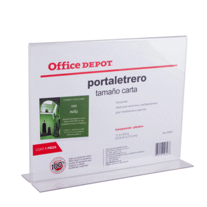 PORTA LETRERO EN L HORIZONTAL OFFICE DEPOT 8.5X11 PORTA LETRERO EN L HORIZONTAL OFFICE DEPOT 8.5X11