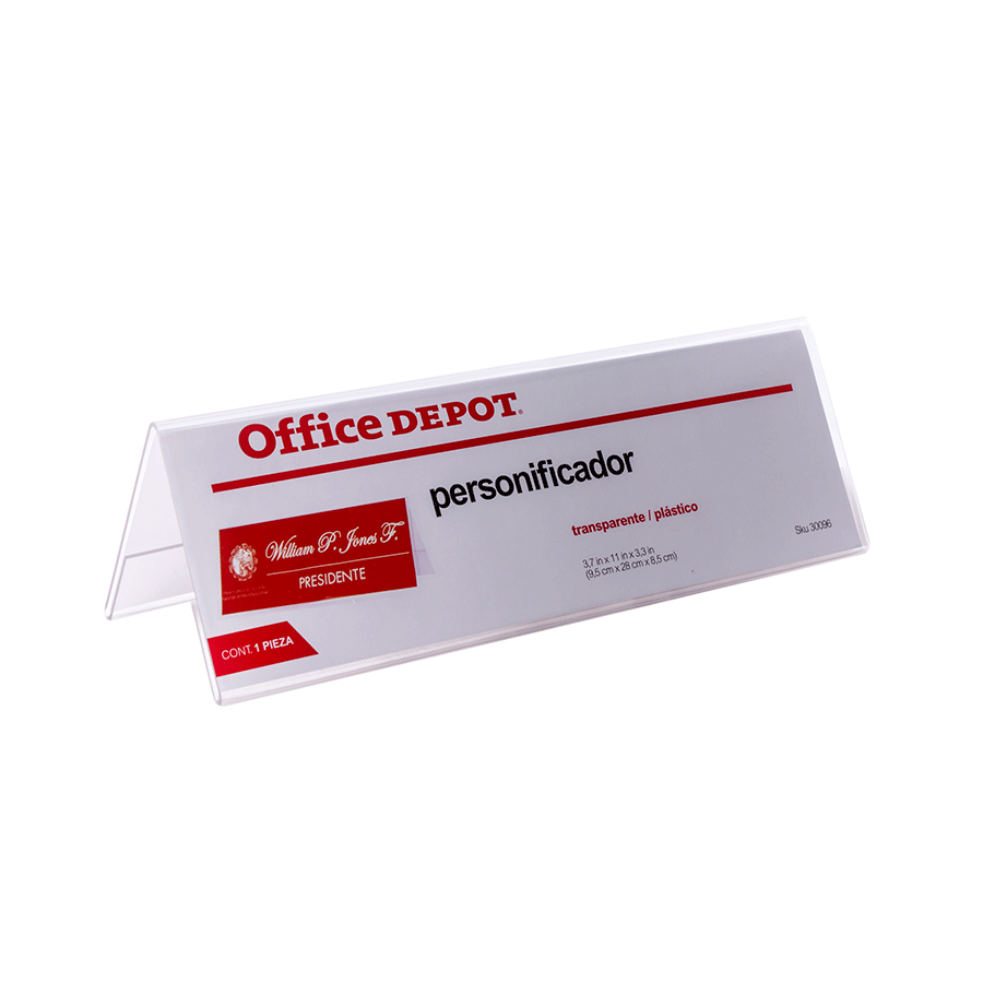 PERSONIFICADOR DE ACRILICO OFFICE DEPOT 3.75X11