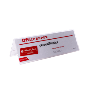 PERSONIFICADOR DE ACRILICO OFFICE DEPOT 3.75X11 PERSONIFICADOR DE ACRILICO OFFICE DEPOT 3.75X11