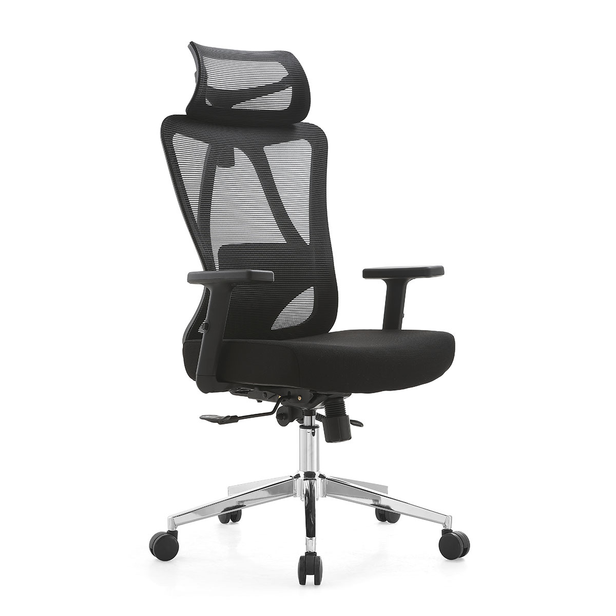 SILLA EJECUTIVA DE MESH CON APOYA CABEZA COLOR NEGRO